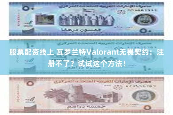 股票配资线上 瓦罗兰特Valorant无畏契约：注册不了？试试这个方法！