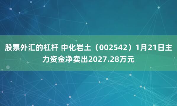 股票外汇的杠杆 中化岩土（002542）1月21日主力资金净卖出2027.28万元