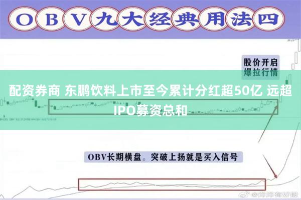 配资券商 东鹏饮料上市至今累计分红超50亿 远超IPO募资总和